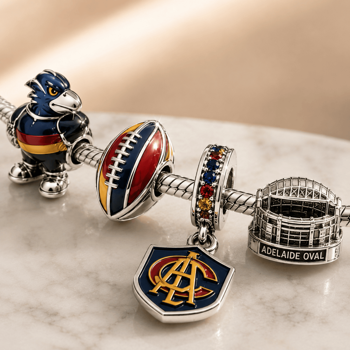 ADLC Silver Charm Bracelet Set PNPA