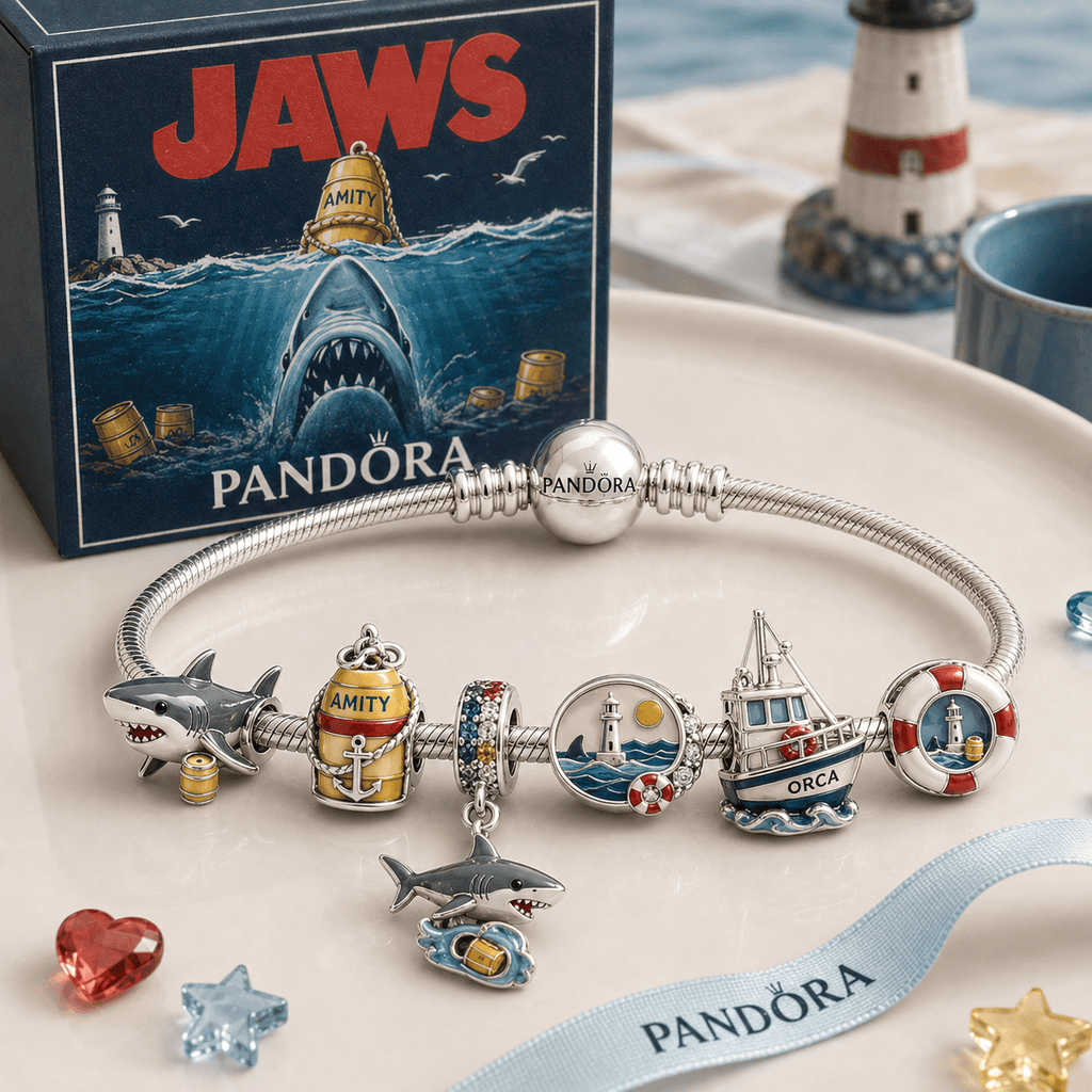 JAWS Silver Charm Bracelet Set HQH