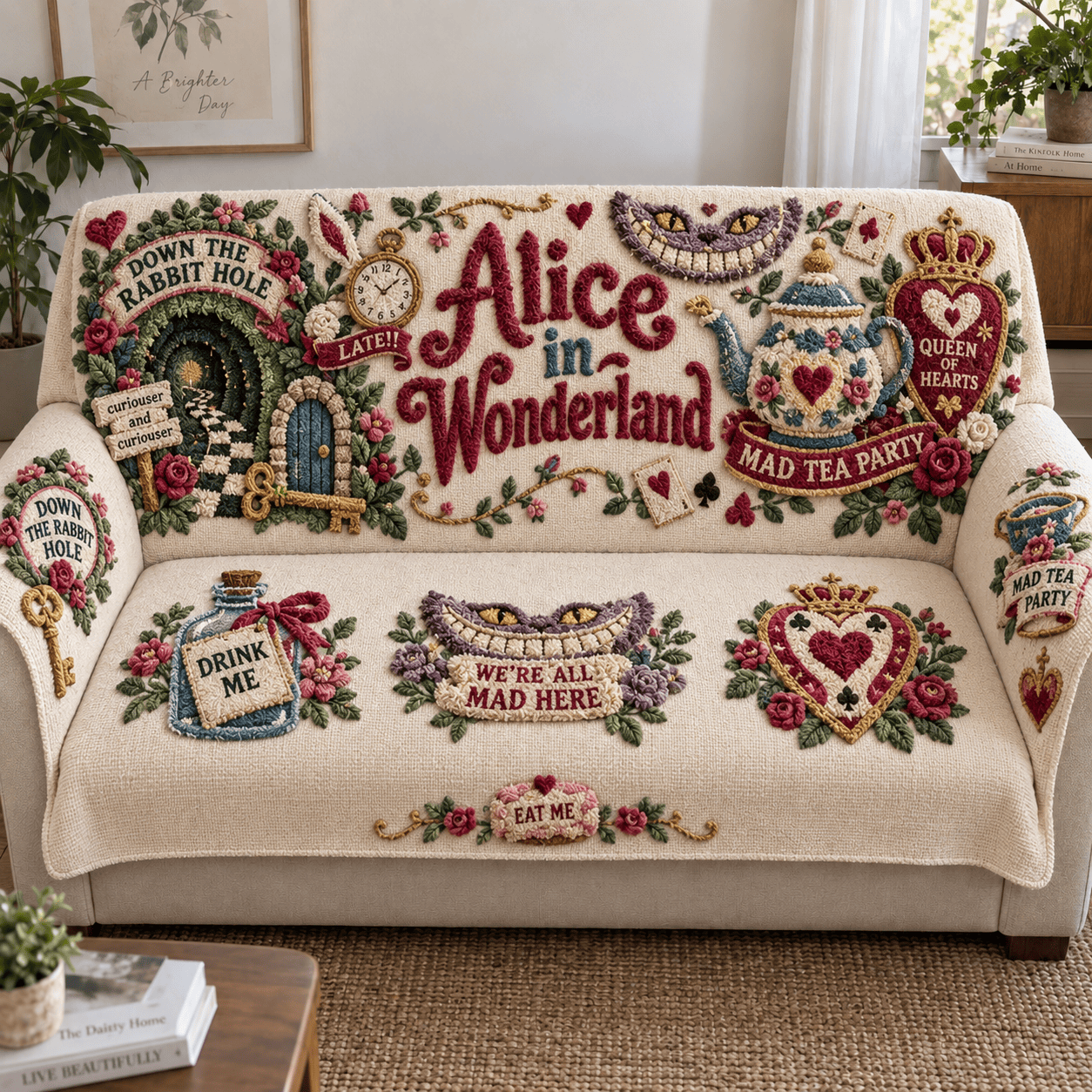 ALW Tufted Sofa Cover & Pillow Set HTTT