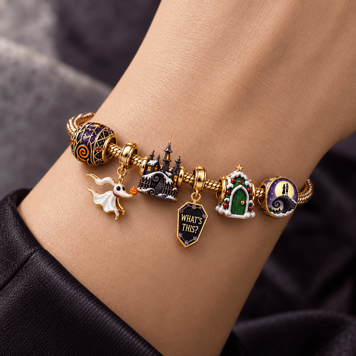 TNBC Gold Charm Bracelet Set HQH