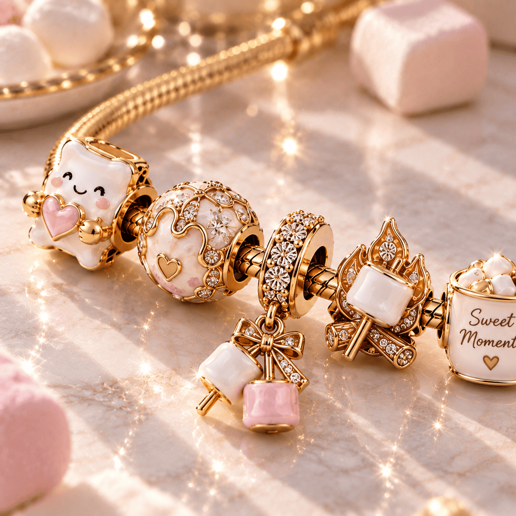 MML Gold Charm Bracelet Set PTT