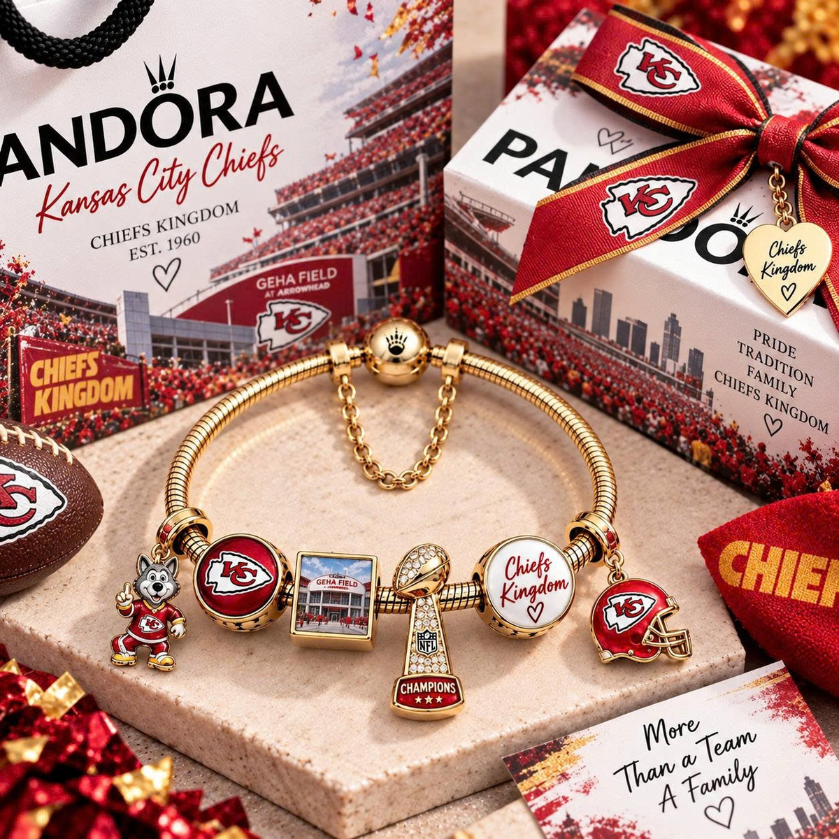 KCC Gold Charm Bracelet Set TTN