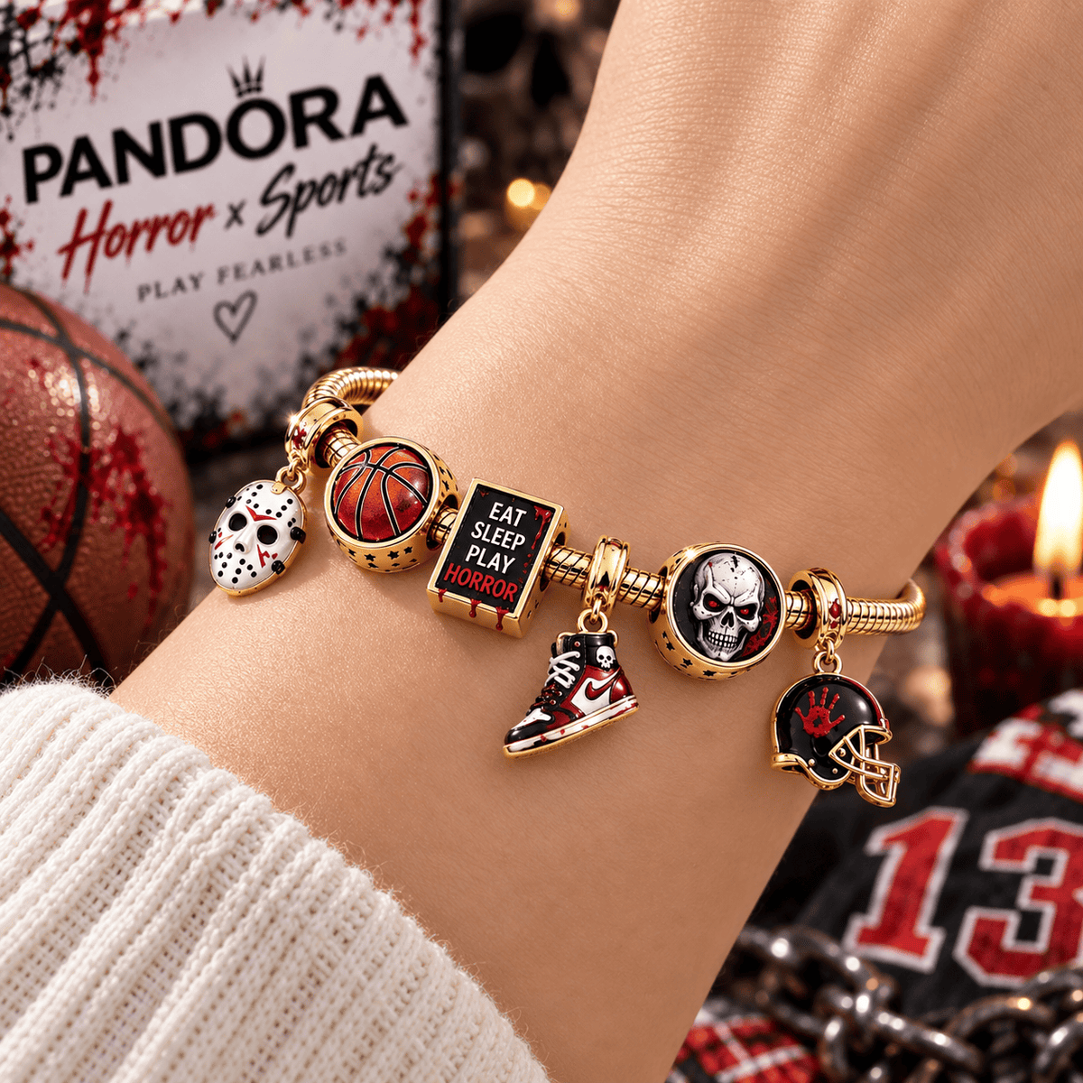 HXS Gold Charm Bracelet Set TTN
