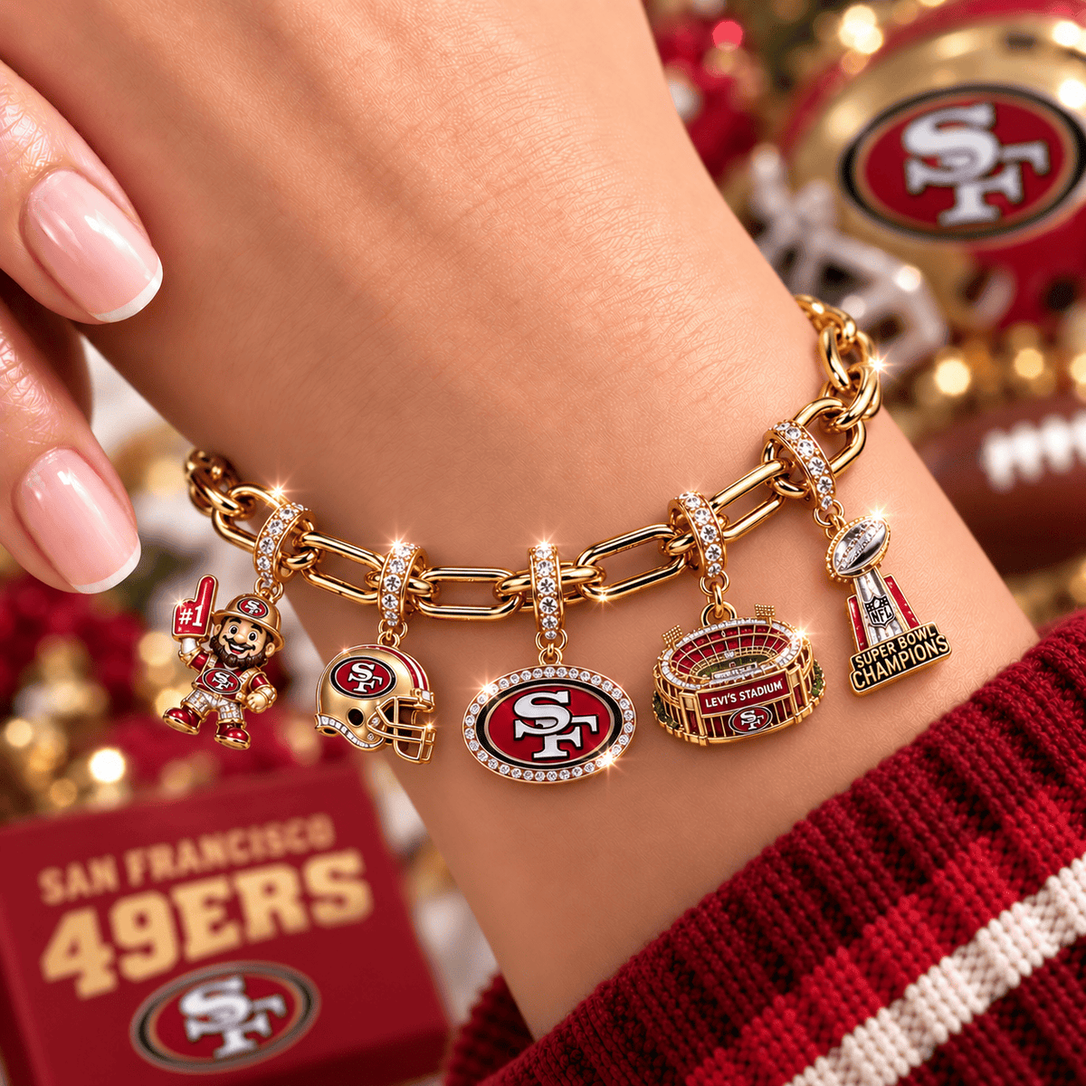 SF49 Gold Charm Bracelet Set BMD
